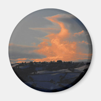 Snow Cloud over Newtown, Powys Magnet