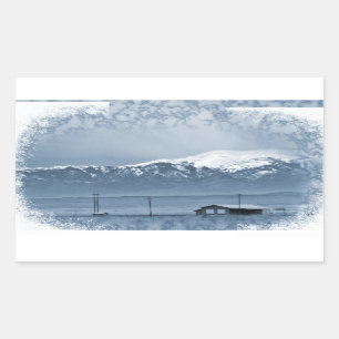 Snow coming in (Christmas) Rectangular Sticker