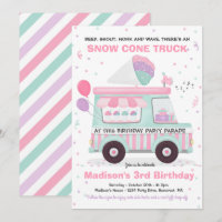 Snow Cone Birthday Party Drive By Birthday Parade