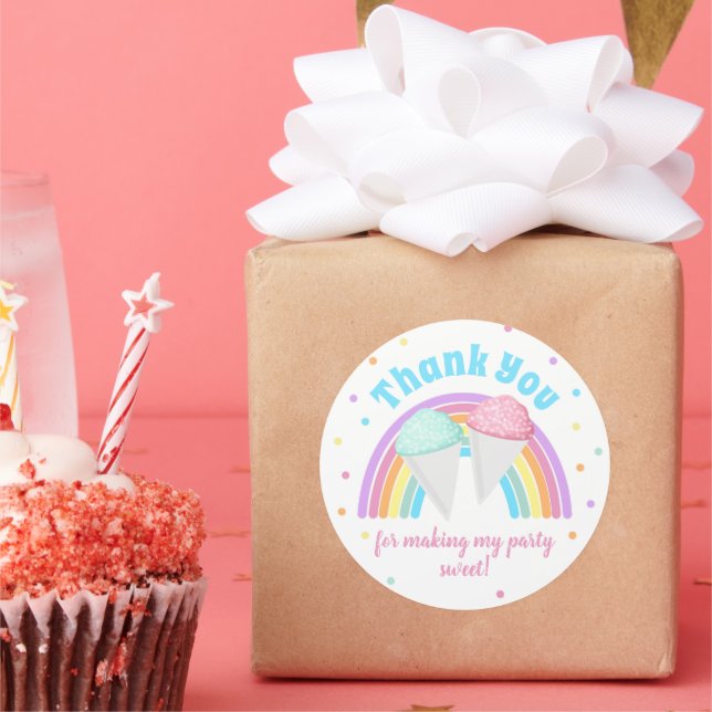 Snow Cone Stick Favour Tag | Snow Cone Favour (Party)
