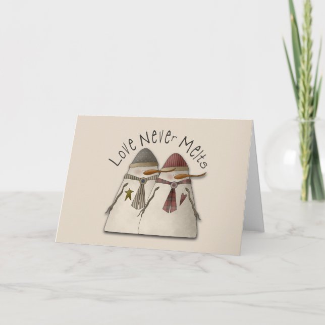 Snow Couple Holiday Card (Front)