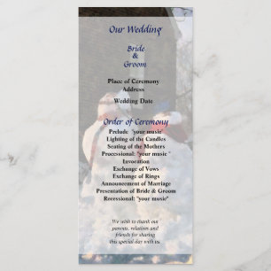 Snow Couple Wedding Program Programme