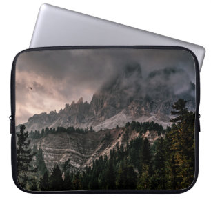 SNOW COVER MOUNTAIN DURING GRAY CLOUDY SKIES