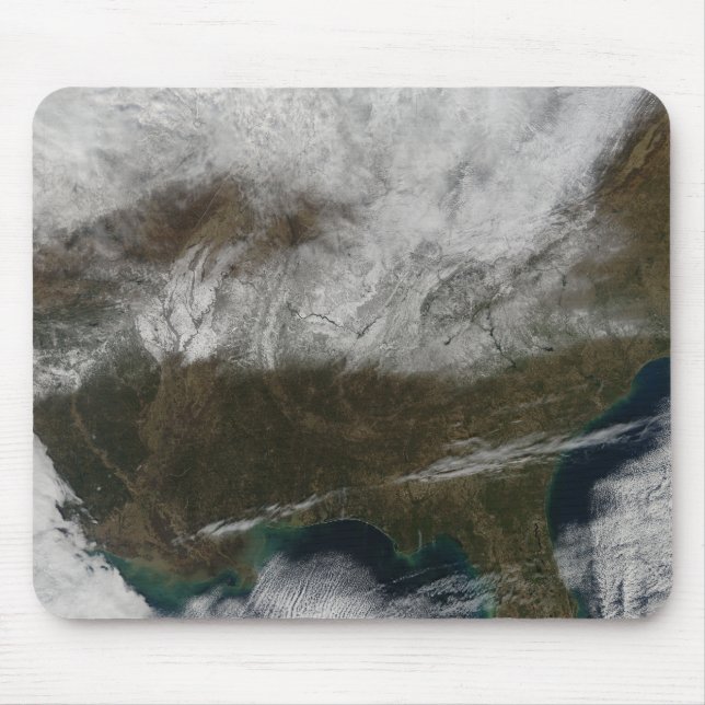 Snow cover stretching from northeastern Texas Mouse Mat (Front)