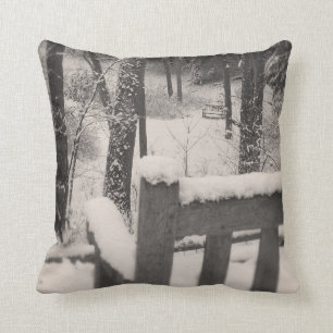 Snow Covered Benches Cushion