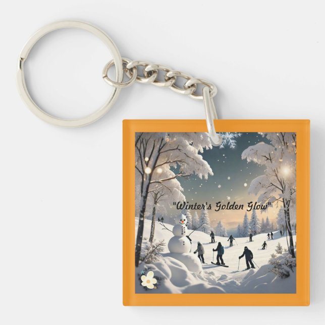 "Snow Covered Bliss" Key Ring (Front)