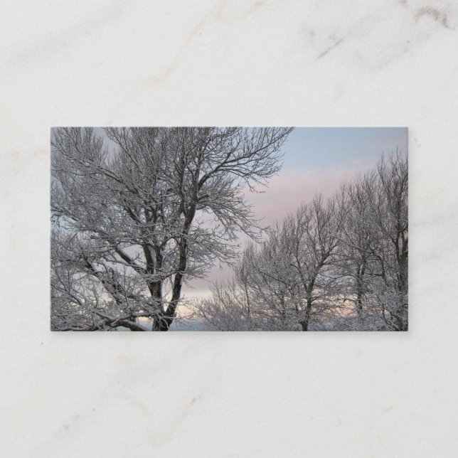 Snow Covered Branches Business Card (Front)