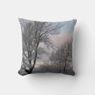 Snow Covered Branches Cushion