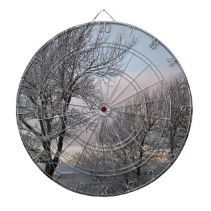 Snow Covered Branches Dartboard