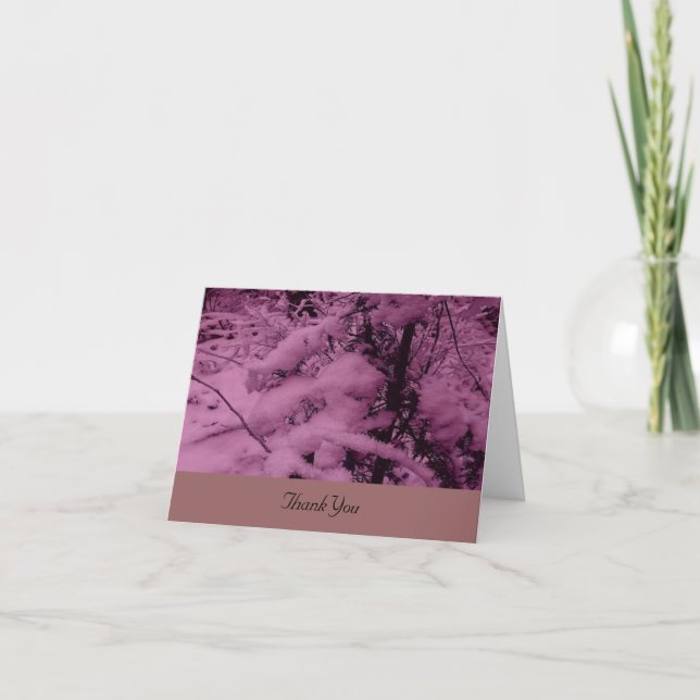 Snow Covered Branches Thank You (Front)