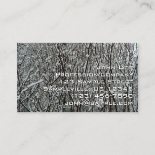 Snow Covered Branches Winter Abstract Business Card