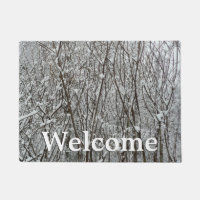 Snow Covered Branches Winter Abstract