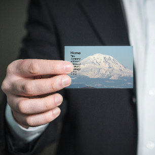 Snow Covered Cascade Mountain Peak Business Card