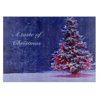 Snow Covered Christmas Tree Cutting Board