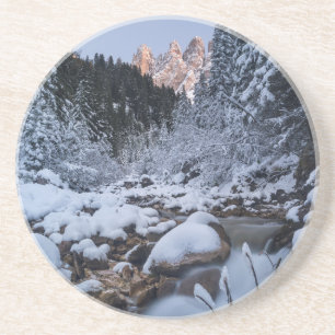 Snow-covered Geisler Mountain Range Coaster