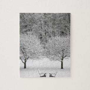 Snow covered landscape jigsaw puzzle