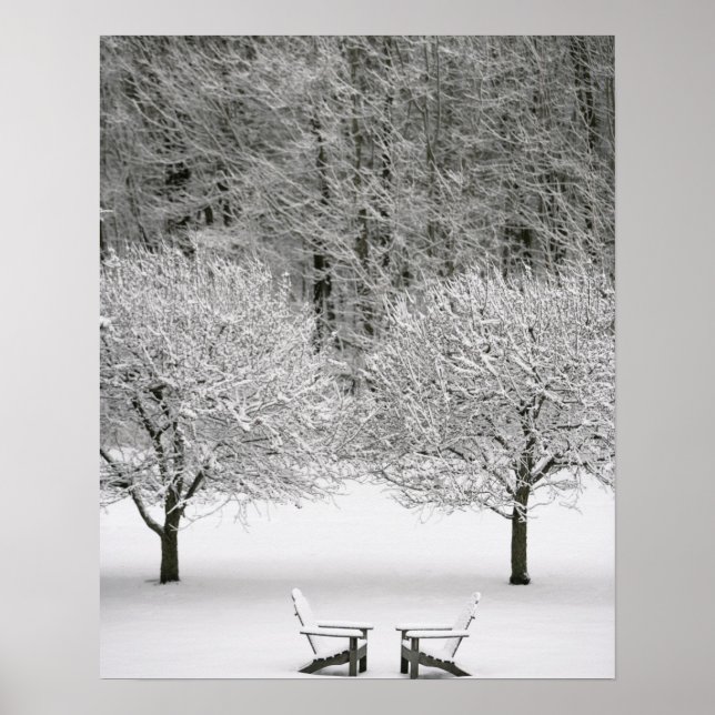 Snow covered landscape poster (Front)