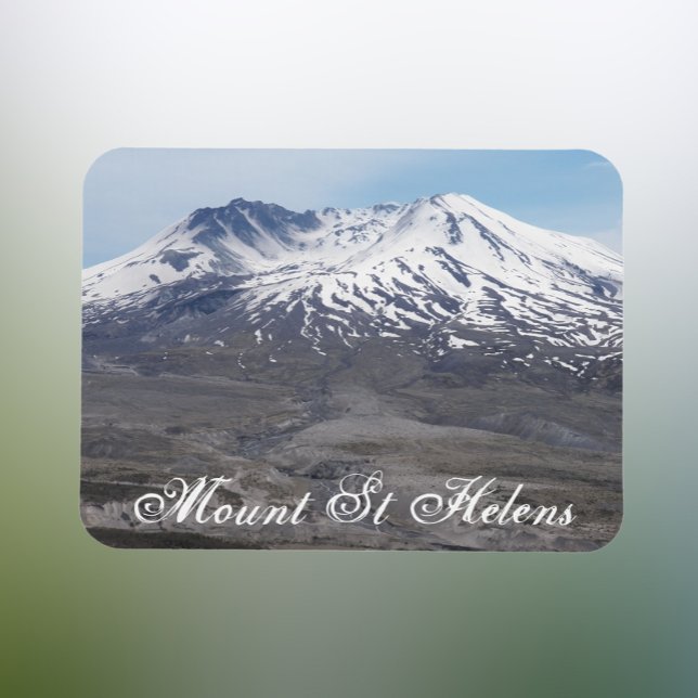 Snow Covered Mount St Helens Volcano Magnet (In Situ Fridge)