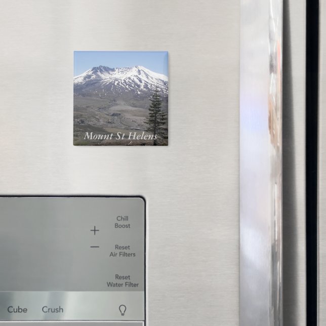 Snow Covered Mount St Helens Volcano Magnet (In Situ (Fridge))