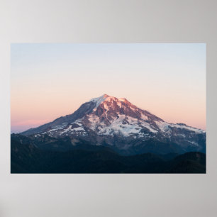 SNOW COVERED MOUNTAIN DURING DAYTIME POSTER