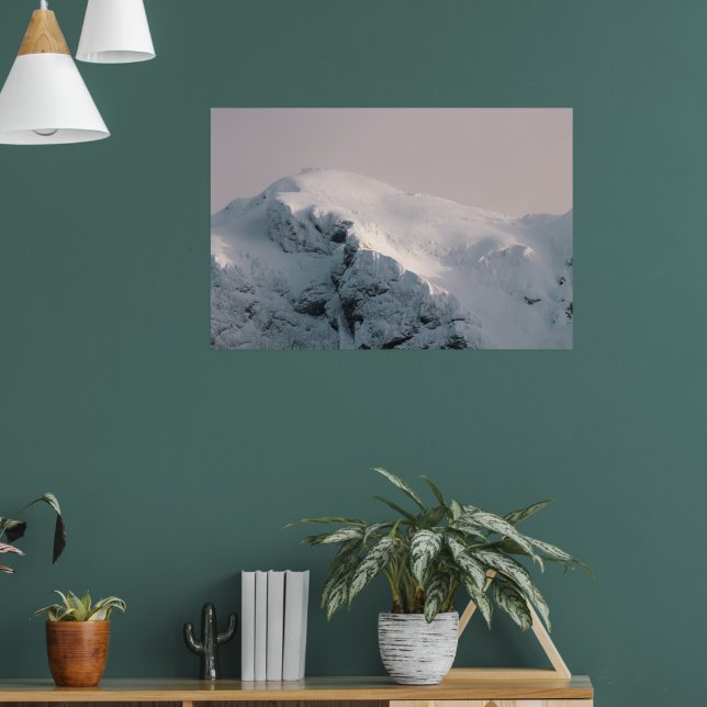Snow covered mountain poster (Living Room 1)