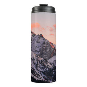 SNOW COVERED MOUNTAIN UNDER CLOUDY SKY DURING DAYT THERMAL TUMBLER