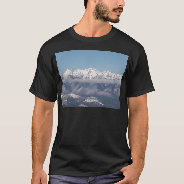 Snow Covered Olympic Mountains Active T-Shirt (Front)