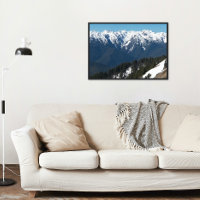 Snow Covered Olympic Mountains Photo Glossy