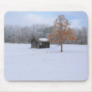 Snow Covered Paddock Mouse Mat