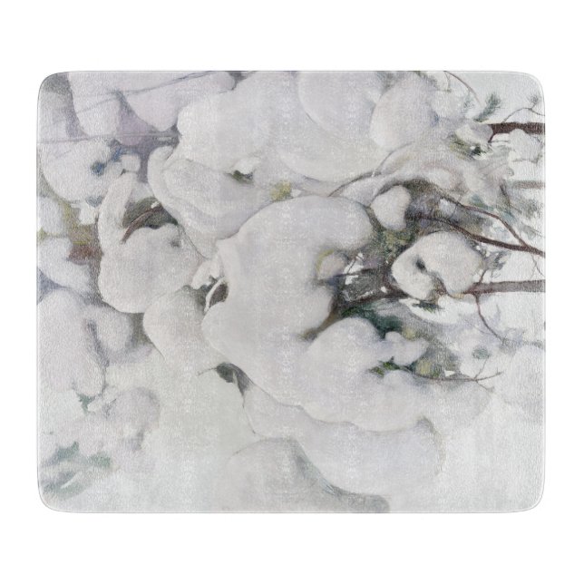 Snow Covered Pine Saplings (by Pekka Halonen) Cutting Board (Front)