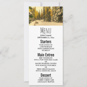 Snow Covered Pine Trees Forest Nature Photo Invitation