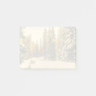 Snow Covered Pine Trees Forest Nature Photo Post-it Notes
