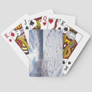 Snow Covered Pond and Woodlands at Salem Hills Playing Cards