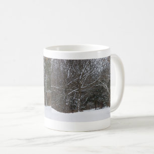 Snow Covered Road Painterly Coffee Mug