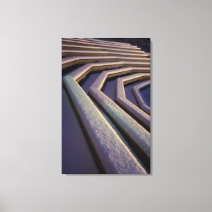 Snow covered seats canvas print