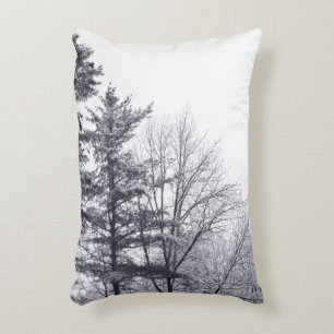 Snow-covered Trees Decorative Cushion