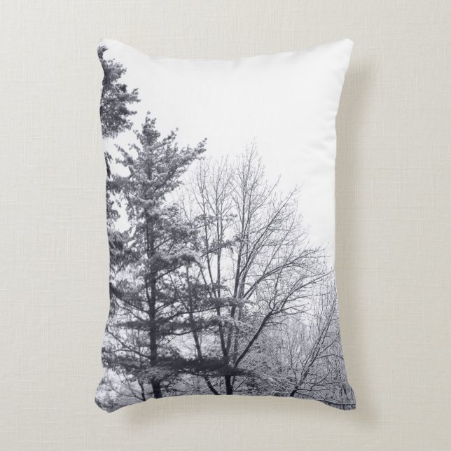 Snow-covered Trees Decorative Cushion (Front(Vertical))