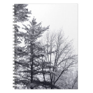 Snow-covered Trees: Horizontal Notebook
