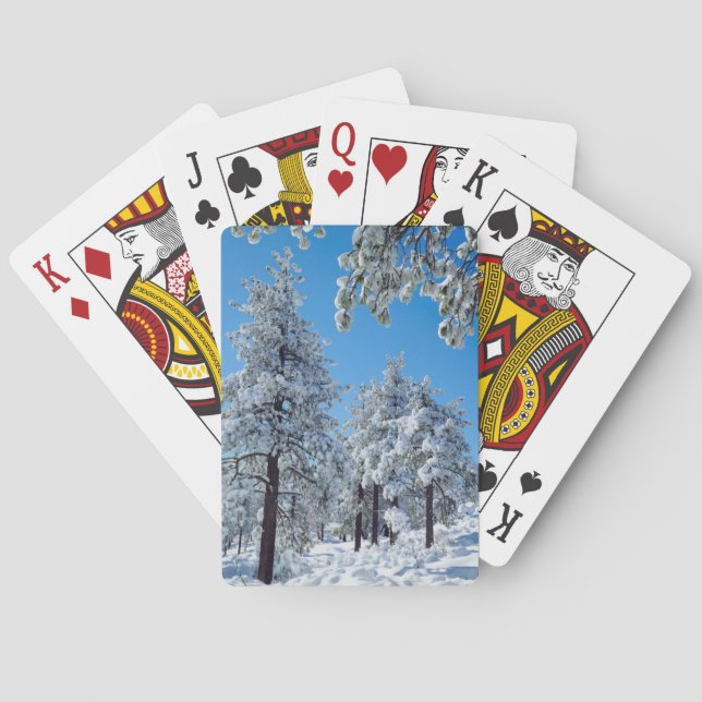 Snow-covered trees in the Laguna Mountains Playing Cards (Back)