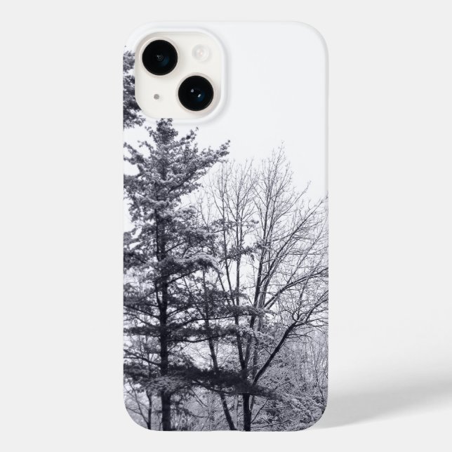 Snow-covered Trees: Vertical Case-Mate iPhone Case (Back)