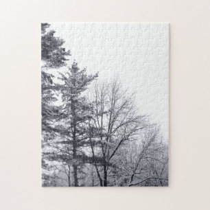 Snow-covered Trees: Vertical Jigsaw Puzzle