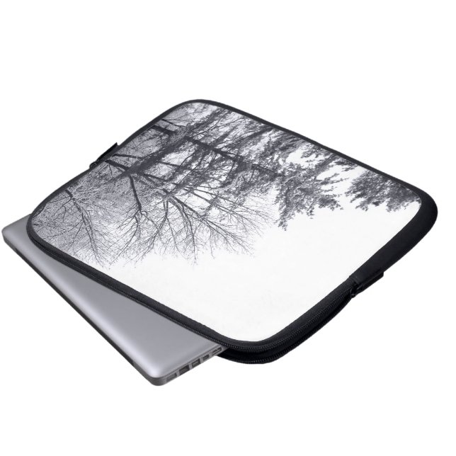 Snow-covered Trees: Vertical Laptop Sleeve (Front Bottom)