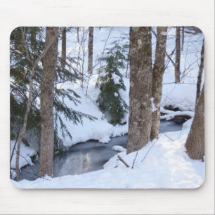 Snow Covered Woods Mouse Mat