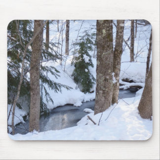 Snow Covered Woods Mouse Mat