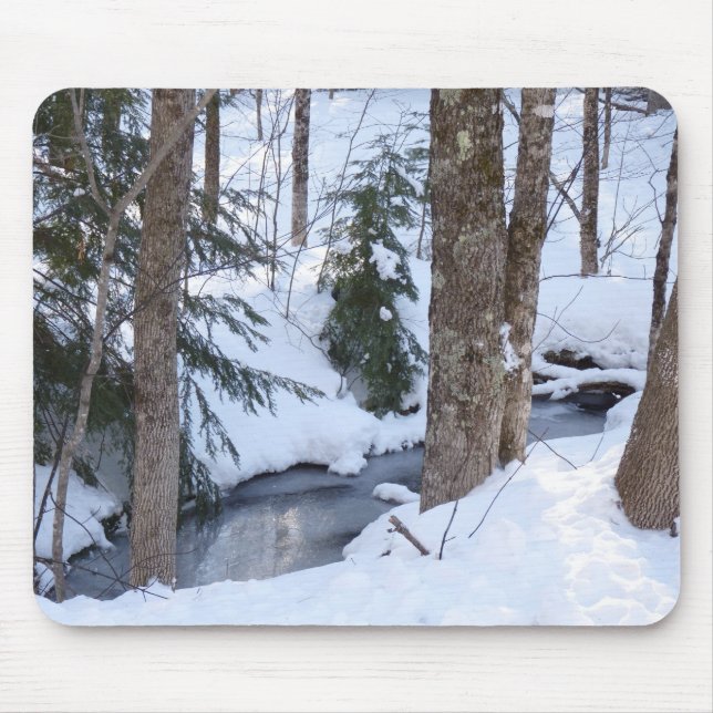 Snow Covered Woods Mouse Mat (Front)
