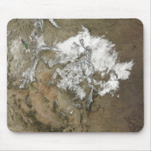 Snow covers the Rocky Mountains in United State Mouse Mat