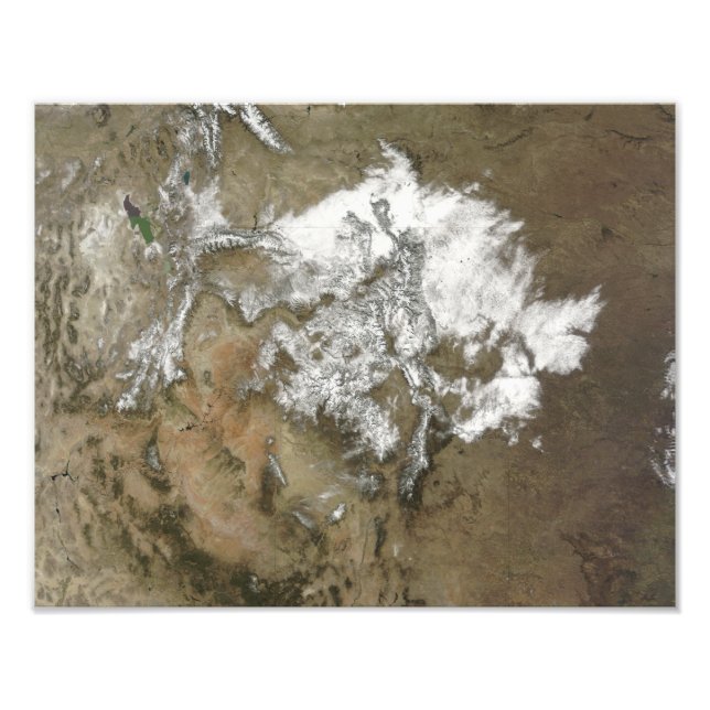 Snow covers the Rocky Mountains in United State Photo Print (Front)