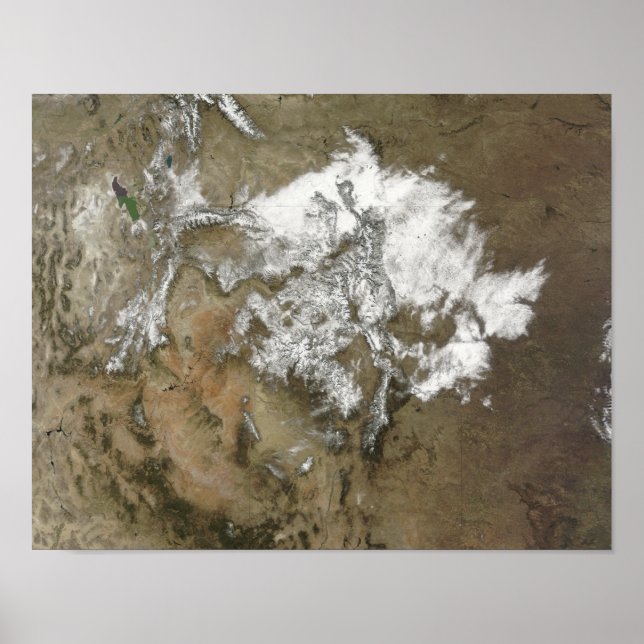 Snow covers the Rocky Mountains in United State Poster (Front)