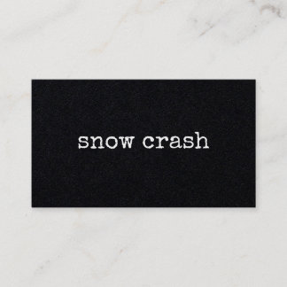 Snow Crash free sample. Business Card