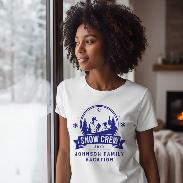 Snow Crew Ski Trip Winter Family Vacation Blue T-Shirt (Snow Crew Ski Winter Family Vacation Blue T-Shirt
)